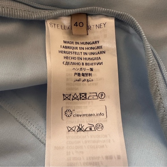 STELLA MCCARTNEY
Long-Sleeve Poplin Mini Shirtdress, Light Blue - Picture 7 of 8